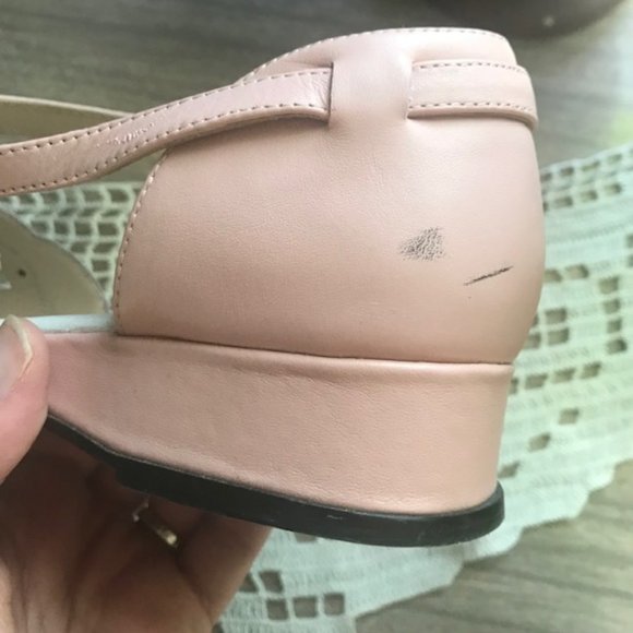 1940s Style Rocket Originals PINK Floral Buckle Sandals - size 5 UK - size 7 USW - Picture 8 of 12